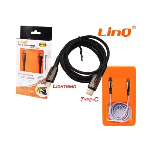 Super Fast Charging 120 cm interfaccia Type-C a Lightning 18W IP-7895